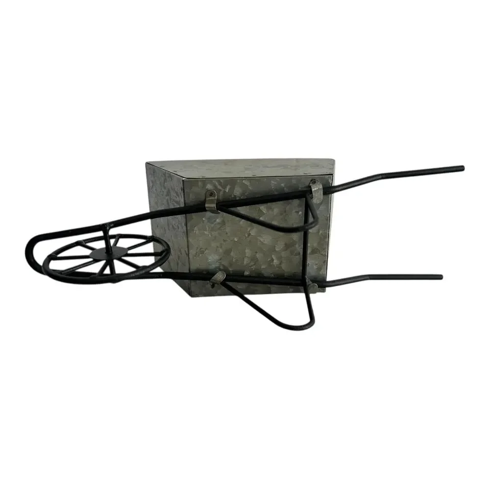 Sonoma Farmhouse Retreat Metal Wheelbarrow Decor Accent NWT